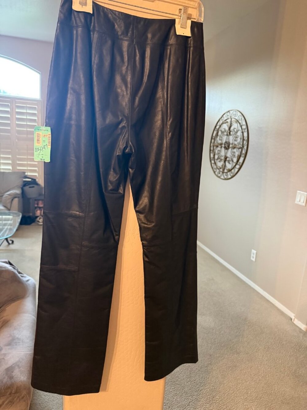 NWT Halogen Black Leather Pants Size 10 Nordstrom